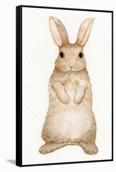 Spring Bunny II White-Kathleen Parr McKenna-Framed Stretched Canvas