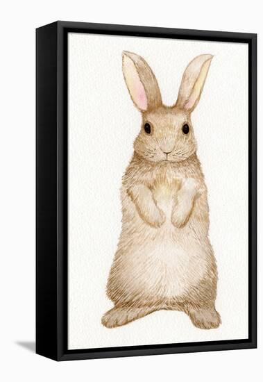 Spring Bunny II White-Kathleen Parr McKenna-Framed Stretched Canvas