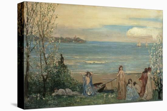 Spring by the Sea-Charles Conder-Stretched Canvas