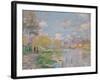 Spring by the Seine. 1875-Claude Monet-Framed Giclee Print