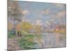 Spring by the Seine. 1875-Claude Monet-Mounted Giclee Print