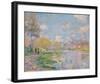 Spring by the Seine, 1878-Claude Monet-Framed Premium Giclee Print