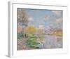 Spring by the Seine, 1878-Claude Monet-Framed Premium Giclee Print