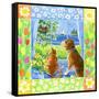 Spring Cat and Dog-Geraldine Aikman-Framed Stretched Canvas