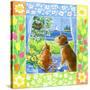 Spring Cat and Dog-Geraldine Aikman-Stretched Canvas