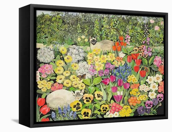 Spring Cats-Hilary Jones-Framed Stretched Canvas