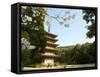 Spring Cherry Blossom, Kyoto City, Honshu Island, Japan-Christian Kober-Framed Stretched Canvas