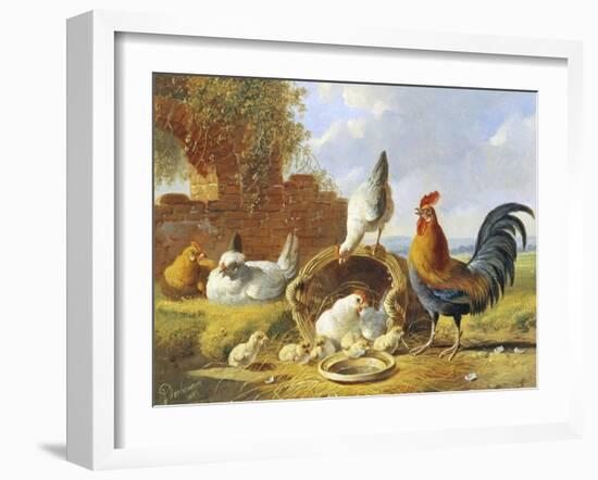 Spring Chickens-Albertus Verhosen-Framed Giclee Print