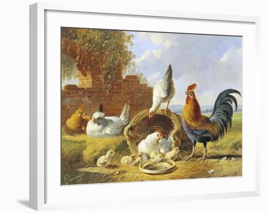 Spring Chickens-Albertus Verhosen-Framed Giclee Print