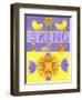 Spring Chicks and Rabbit-Cheryl Bartley-Framed Giclee Print