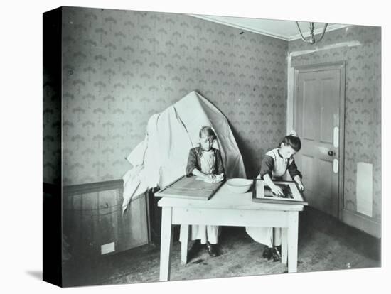 Spring Cleaning; Housewifery Lesson, Denmark Hill School, Dulwich, London, 1908-null-Stretched Canvas