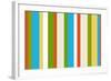 Spring Colors 1980S Striped Pattern-fotomy-Framed Art Print