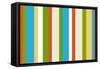 Spring Colors 1980S Striped Pattern-fotomy-Framed Stretched Canvas