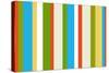 Spring Colors 1980S Striped Pattern-fotomy-Stretched Canvas