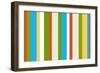 Spring Colors 1980S Striped Pattern-fotomy-Framed Art Print