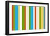 Spring Colors 1980S Striped Pattern-fotomy-Framed Art Print