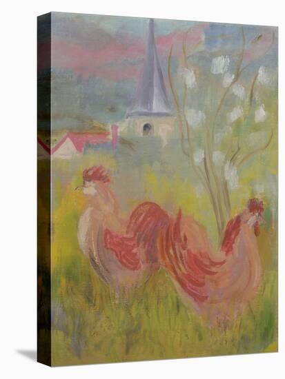 Spring Comes to Burgundy-Kate Yates-Stretched Canvas