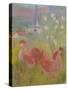 Spring Comes to Burgundy-Kate Yates-Stretched Canvas