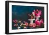 Spring Cupcakes with Roses-Dina Belenko-Framed Photographic Print