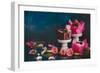 Spring Cupcakes with Roses-Dina Belenko-Framed Photographic Print