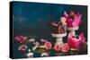 Spring Cupcakes with Roses-Dina Belenko-Stretched Canvas