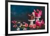 Spring Cupcakes with Roses-Dina Belenko-Framed Photographic Print