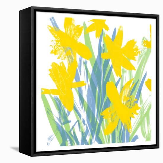 Spring Daffodils-Jenny Frean-Framed Stretched Canvas