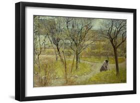 Spring day in the garden, 1892-Bertha Wegmann-Framed Giclee Print