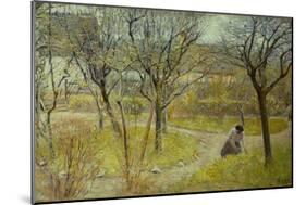 Spring day in the garden, 1892-Bertha Wegmann-Mounted Giclee Print