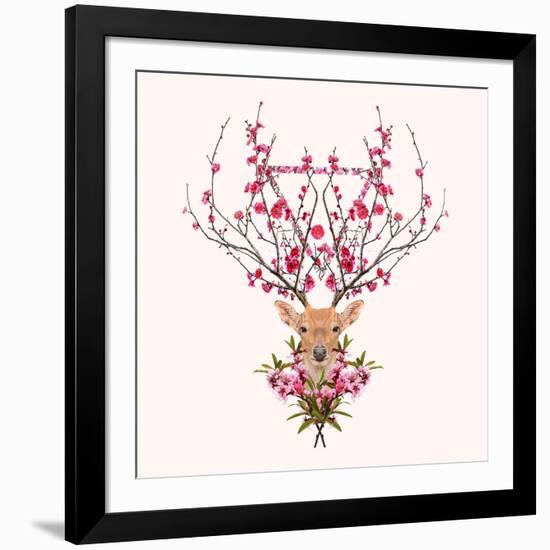 Spring Deer-Robert Farkas-Framed Art Print