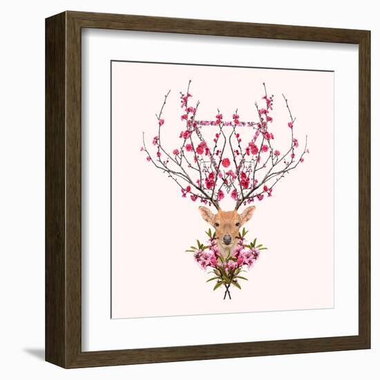 Spring Deer-Robert Farkas-Framed Art Print