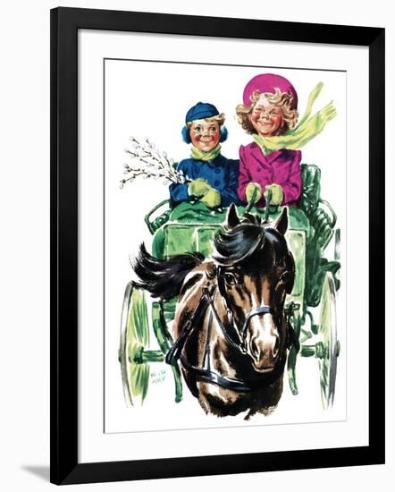 Spring Drive - Child Life-Keith Ward-Framed Giclee Print