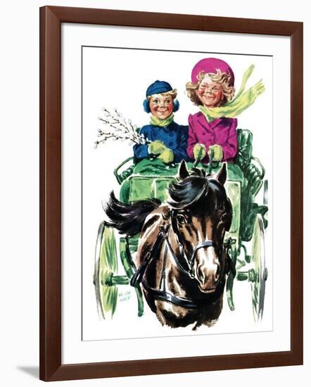 Spring Drive - Child Life-Keith Ward-Framed Giclee Print