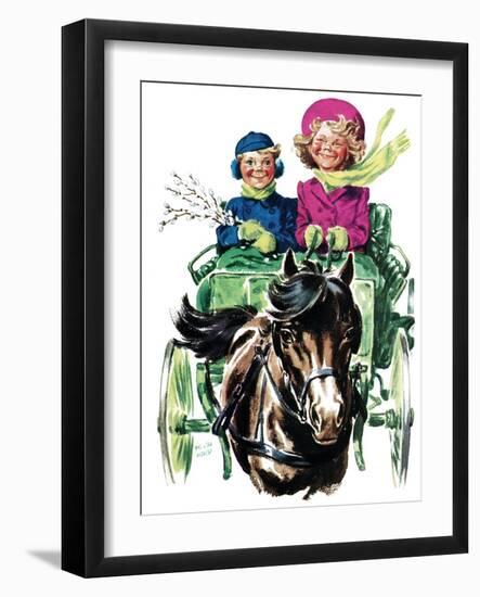 Spring Drive - Child Life-Keith Ward-Framed Giclee Print