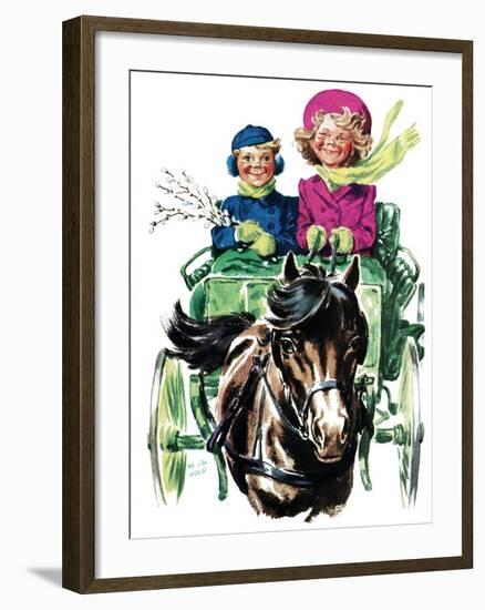 Spring Drive - Child Life-Keith Ward-Framed Giclee Print