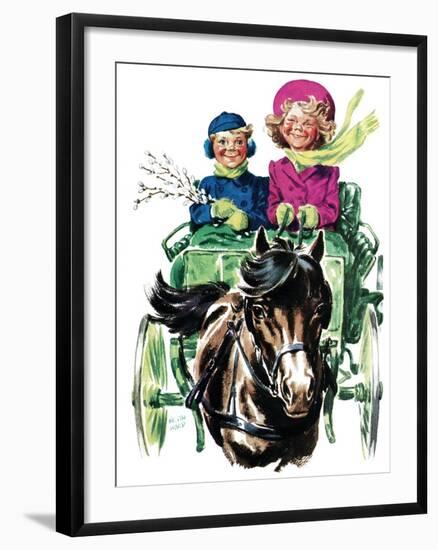 Spring Drive - Child Life-Keith Ward-Framed Giclee Print