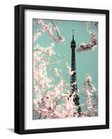 Spring Eiffel Green-Tracey Telik-Framed Photographic Print