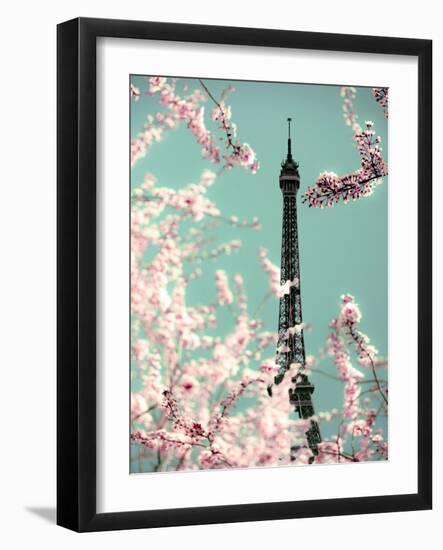 Spring Eiffel Green-Tracey Telik-Framed Photographic Print