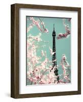 Spring Eiffel Green-Tracey Telik-Framed Photographic Print