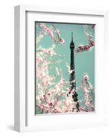 Spring Eiffel Green-Tracey Telik-Framed Photographic Print