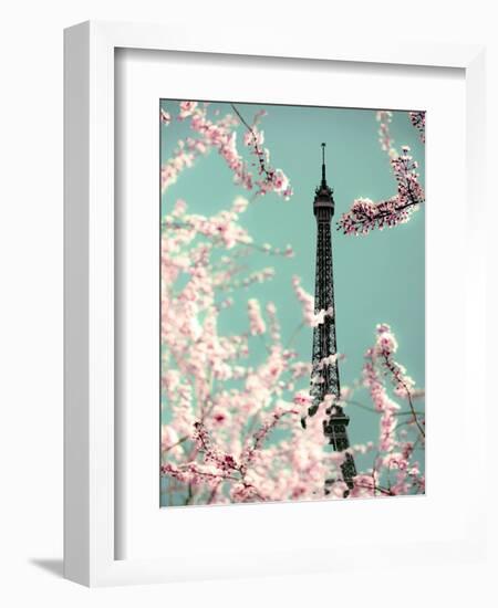 Spring Eiffel Green-Tracey Telik-Framed Photographic Print