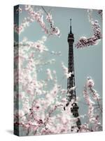 Spring Eiffel Pastel-Tracey Telik-Stretched Canvas