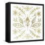 Spring Florals Gold-Ashley Santoro-Framed Stretched Canvas