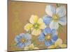 Spring Florals On Burlap-A-Jean Plout-Mounted Giclee Print