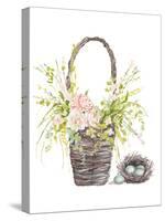 Spring Flower Basket-Patricia Pinto-Stretched Canvas