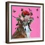 Spring Flower Bonnet on Cat-Sue Skellern-Framed Photographic Print