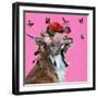 Spring Flower Bonnet on Cat-Sue Skellern-Framed Photographic Print