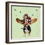 Spring Flower Bonnet on Doggy-Sue Skellern-Framed Photographic Print