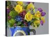 Spring Flower Bouquet in Vase-Don Paulson-Stretched Canvas