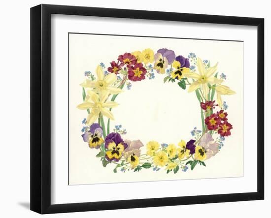 Spring Flower Oval, 1995-Linda Benton-Framed Giclee Print